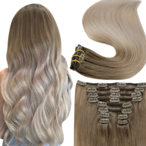Ombre clip hair extensions