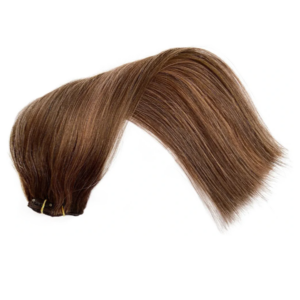 Ash Brown clip hair extension air