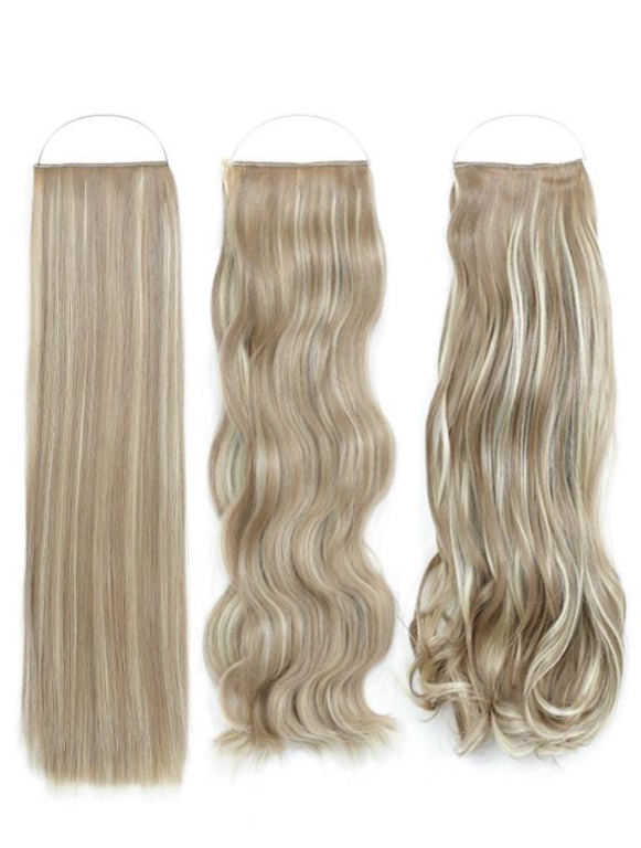 Ash blonde Halo hair extension